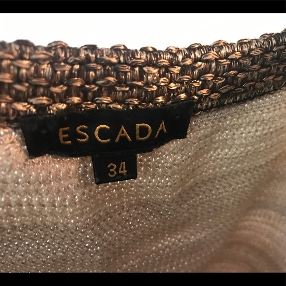 Escada Designer Knit Cotton Blend Tank Top - Picture 2 of 7